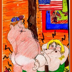 Sex in Other Countries : Greetings From The V.S (2009) Crayon on paper