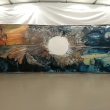Kern (2018) Oil on canvas, 11,50 m x 2,10 m